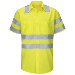 Red Kap™ Hi-Visibility Ripstop Short Sleeve Work Shirt - Class 3 Level 2