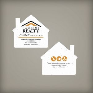House Shape Seed Paper Business Card