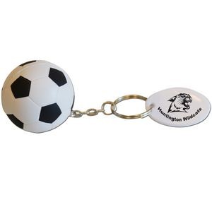 Soccer Ball Stressball Key Tag