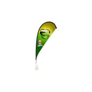12''x24'' Single-Sided Mini Teardrop Flag w Clip Base & Digital Print