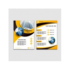 8.5" x 14" Half Fold Business Flyer w/100 Lb. Paper Matte (Outside & Inside)