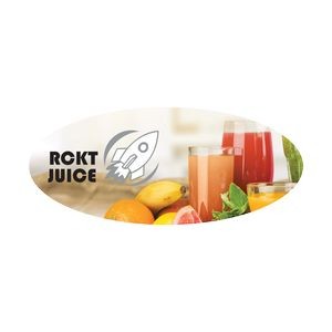 Die Cut Roll Label | Oval | 3/8" x 7/8" | White Gloss Paper | Full Color