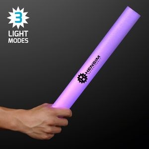 Imprinted 16" Purple LED Foam Cheer Stick - Domestic Print
