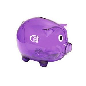 5"x4" Purple Translucent Piggy Bank #1 Best Seller