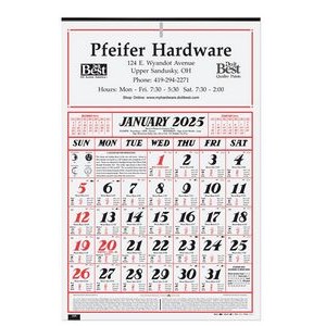 Almanac Calendar (12¼"x18 5/8")