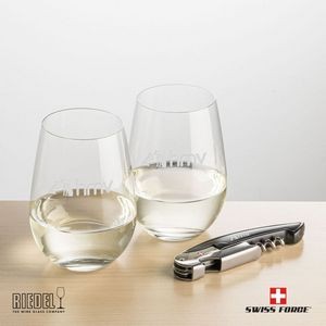 Swiss Force® Opener & 2 RIEDEL Wine - Black