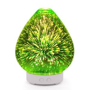 100ml LED Light Firework 3D Glass Essential Oil Diffuser