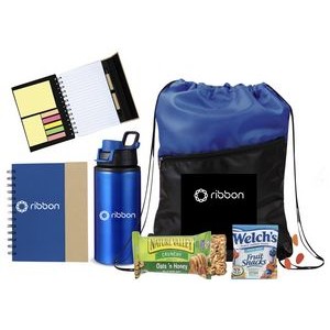 Backpack Set with Notebook, Sport Bottle & Snacks