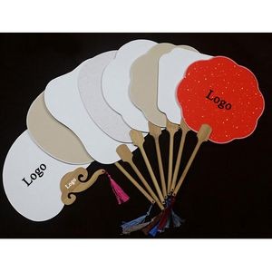Chinese Style DIY Rice Paper Handheld Fan