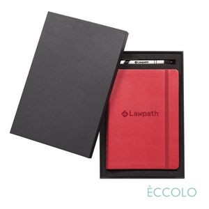 Eccolo® Kabuki Sprial Journal/Austen Pen/Stylus Gift Set - (M) 6"x8" Red