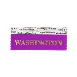 Washington Stk A Rbn Violet Ribbon Gold Imprint