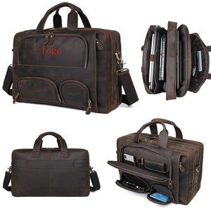 Travel Buffalo Leather Briefcase