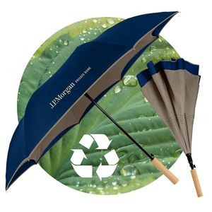 The Enviro Inversa Eco-Friendly Inverted Umbrella w/Bamboo Handle - Auto-Open Reverse Closing