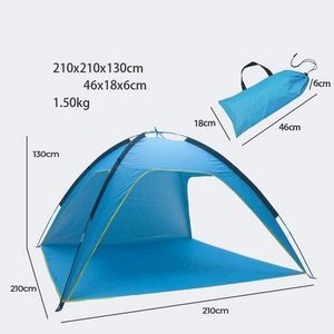 Large Tents for 3-4 Person Windproof Portable Anti-UV Instant Sunshade