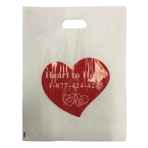 Die Cut Handle Plastic Bags Frosted 3 Mil. (15"x18"x4)