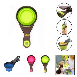 Collapsible Pet Scoop Silicone Measuring Cup