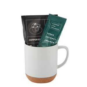 14 Oz. Cork Bottom Ceramic Mug with Coffee