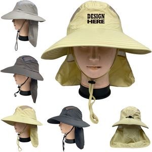 Wide Brim Waterproof Safari Mesh Bucket Hat