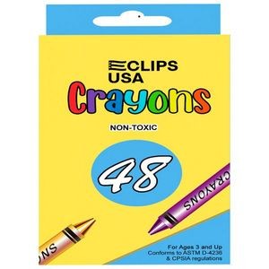 Crayons - 48 Assorted Colors, Boxed (Case of 48)