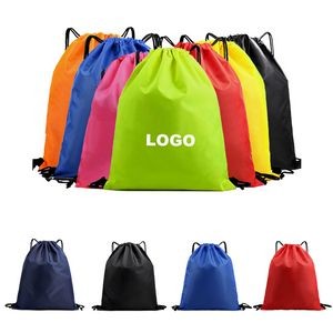 Sports Gym Drawstring Backpack Bag