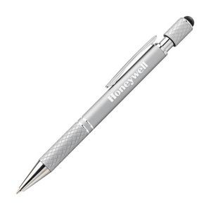 Mabel Exectuive Spin Top Pen w/Stylus - Silver
