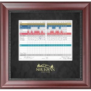 Ashburn (Mahogany/Black) - Golf Scorecard Display 14"x13.5"