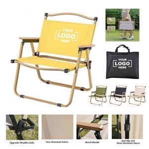 Folding Outdoor Camping Chairs With Wood Handle