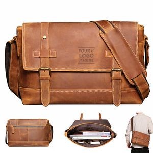 Men's Business Briefcase Genuine Leather Shoulder Bag