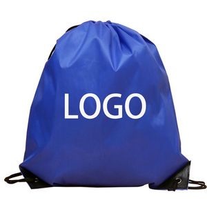 Sports Large Capacity 210D Polyester Cloth Drawstring Backpack 13 2/5"x16 1/2" LOW MOQ