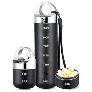 Stackable Weekly Aluminum Alloy Pill Organizer