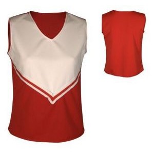 Women's 14 Oz. Double Knit Two-Color Cheerleading Top Shirt w/Trim