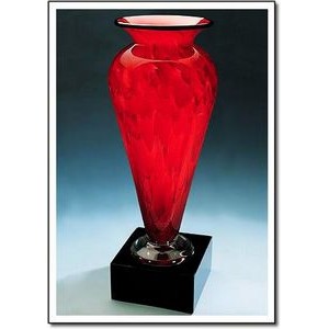 Kilauea Athena Vase w/ Marble Base (6"x13.75")