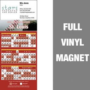 St. Louis Pro Baseball Schedule Vinyl Magnet (3 1/2"x8 1/2")