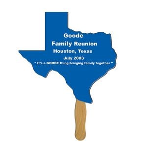 Texas State Hand Fan Full Color (1 Side)