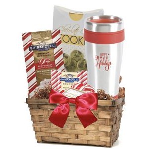 Holiday Cocoa & Cookie Basket with Tumbler