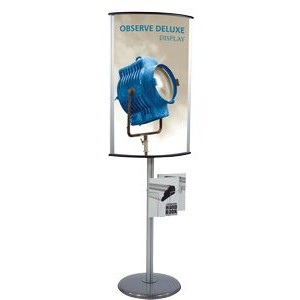 Observe Deluxe Sign Stand with PVC graphic & lit pocket