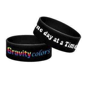 1" ink Injected Silicone Wristband