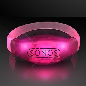 Sound Activated Light Up Pink LED Flashing Bracelet