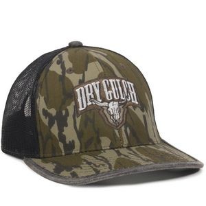 Unstructured Camo Cap w/Weathered Cotton Binding Visor & Mesh Back
