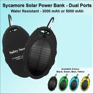Sycamore Solar Power Bank 5000 mAh - Black
