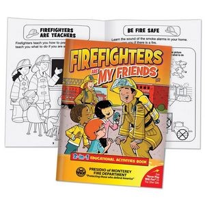 Firefighters Are My Friends/Never Play w/Fire 2-in-1 Educational Activities Flipbook - Personalized