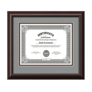Cottingham Certificate Frame - Mahogany/Teal Grey 8½"x11"