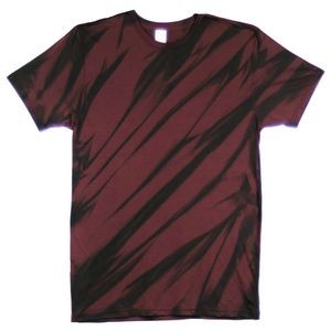 Black/Maroon Red Laser Graffiti Short Sleeve T-Shirt