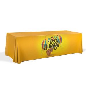 8' Economy Draped Standard Table Cover (Full Color Dye Sublimation)