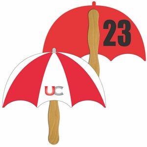 Umbrella Auction Hand Fan Full Color