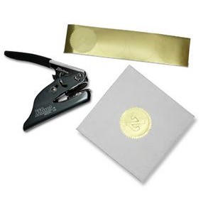 Embossing Label (1 3/4"dia) Gold & Silver for Embosser