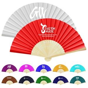 Full-color Folding Bamboo Paper Hand Fan