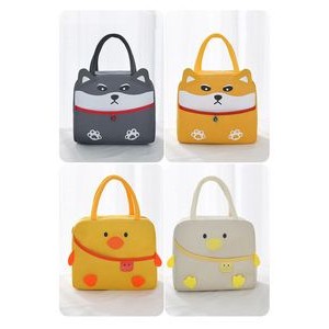 Cartoon-Themed Insulated Lunch Tote Bag