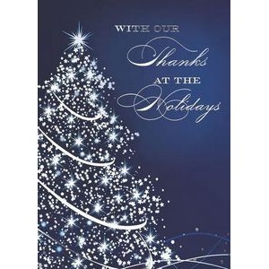 Starry Blue Holiday Card