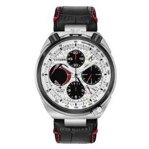 Citizen® Men's Eco-Drive® Promaster Tsuno Chrono Racer Watch w/Black Leather Strap